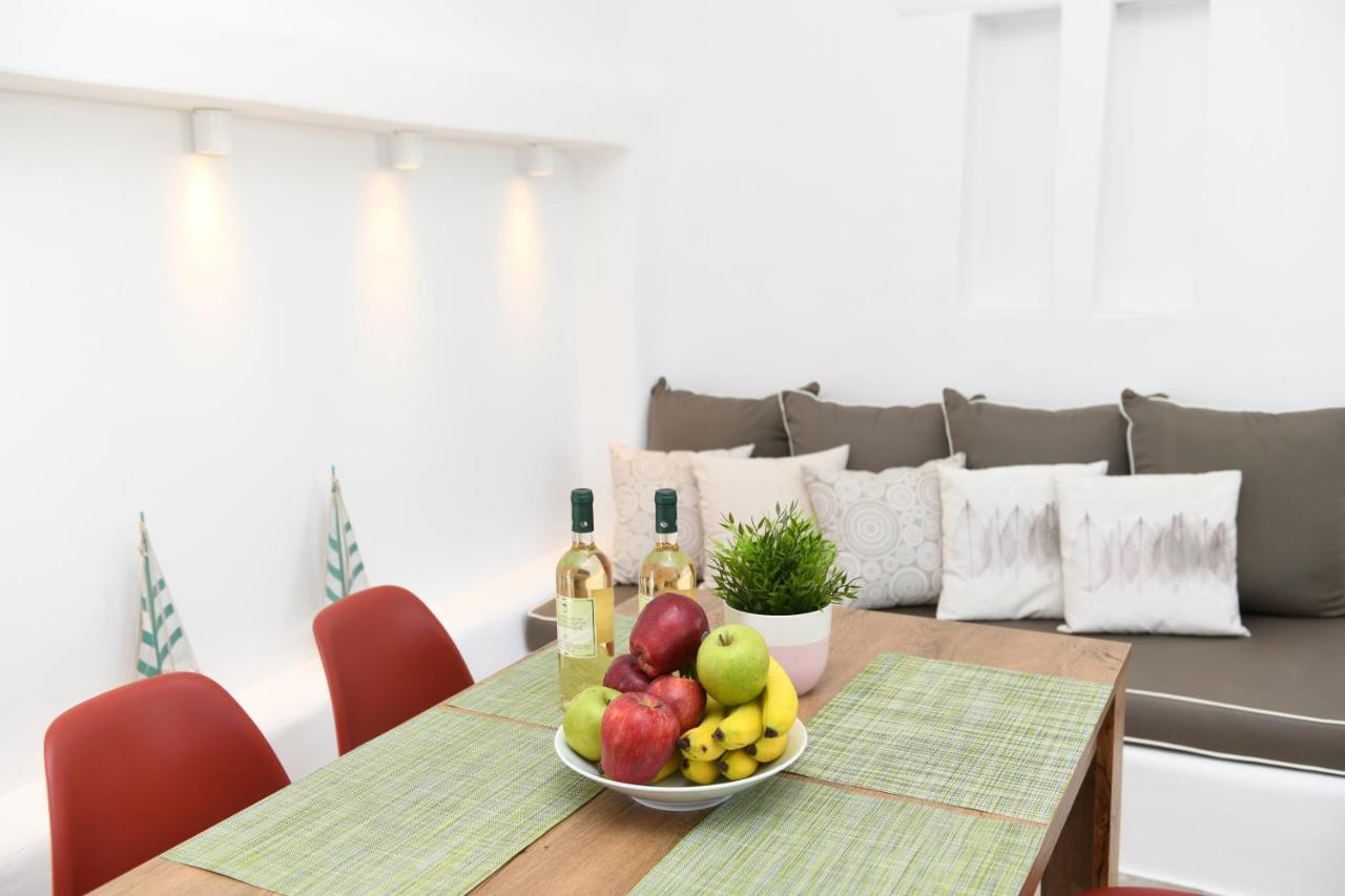 Superior Beachfront Apartment 1 With View To The Aegean Sea Panormos  Exterior foto